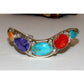 Navajo Davida Lister Turquoise Spiny Cuff Bracelet 925