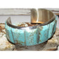 Navajo Dry Creek Turquoise Cuff Bracelet Cobble Stone Inlay