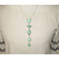 Navajo Dry Creek Turquoise Lariat Necklace Sterling Silver