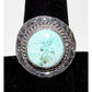 Navajo Dry Creek Turquoise Statement Ring Sz 8 Sterling