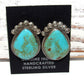 Navajo Gem Grade Royston Turquoise Post Earrings P. Yazzie -