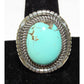 Navajo Gem Grade Royston Turquoise Ring Sz 9 Sterling Silver