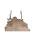 Back view of Navajo Golden Hills turquoise bar necklace showing silver chain and clasp details