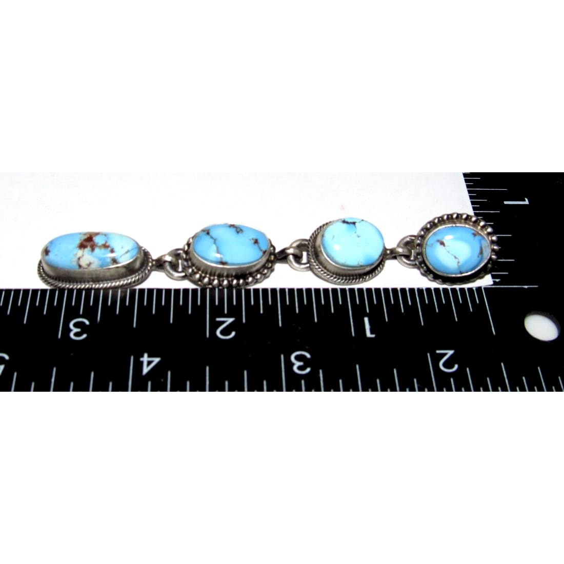 Navajo Golden Hills Turquoise Dangle Earrings Sterling