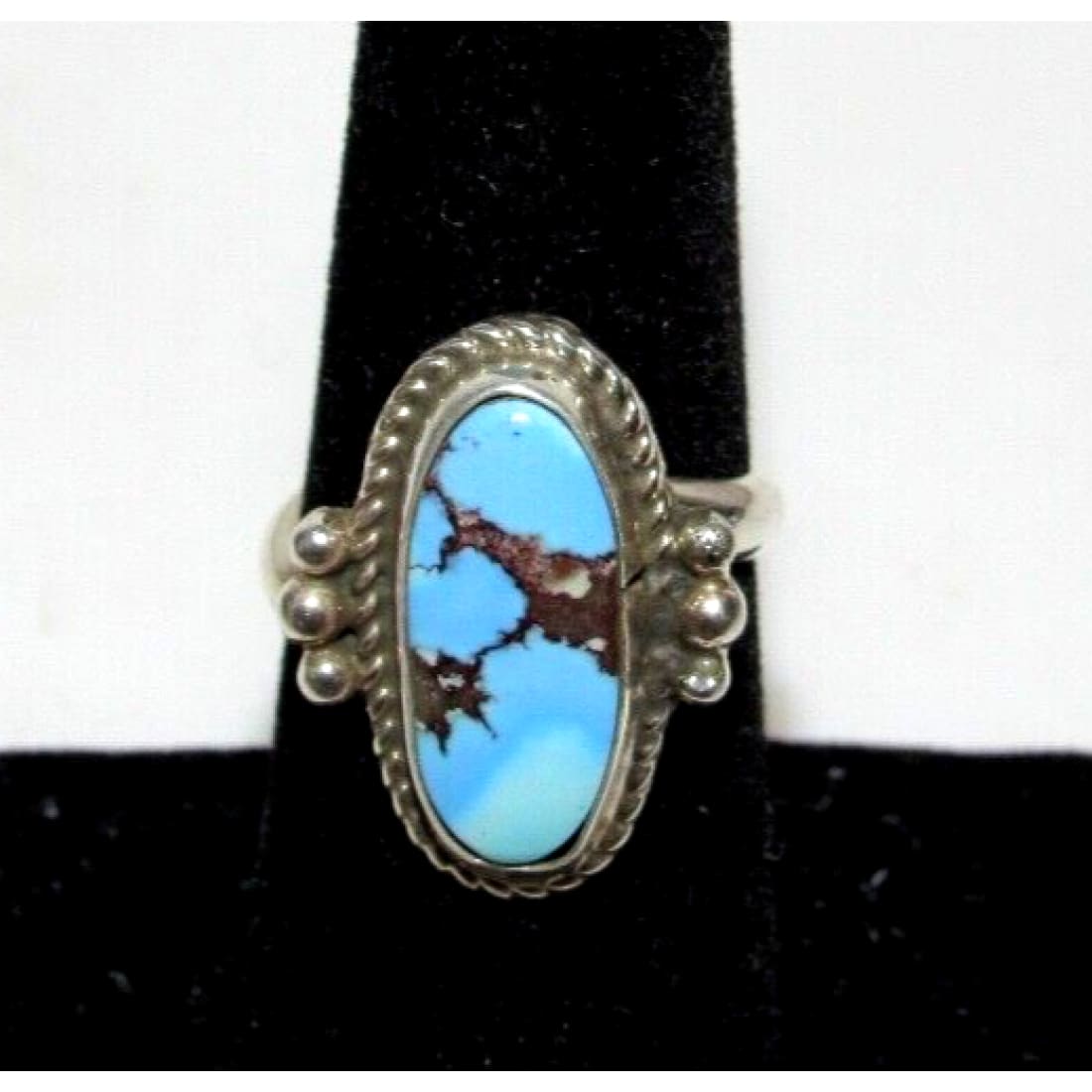 Navajo Golden Hills Turquoise Ring Sz 6 Adjustable Sterling