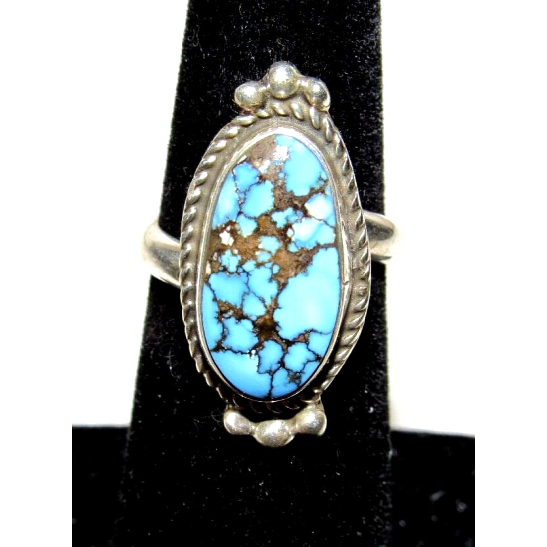 Navajo Golden Hills Turquoise Ring Sz 6 Adjustable Sterling