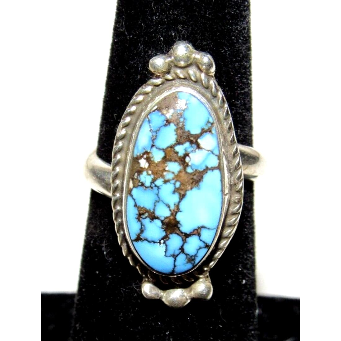 Navajo Golden Hills Turquoise Ring Sz 6 Adjustable Sterling