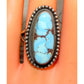 Navajo Golden Hills Turquoise Statement Ring Sz 6 Sterling