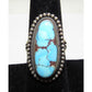 Navajo Golden Hills Turquoise Statement Ring Sz 6 Sterling