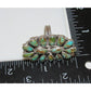 Navajo Green Turquoise Cluster Ring Sz 8 Sterling Silver