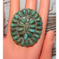 Massive Navajo Green Turquoise Statement Cluster Ring Sz 9