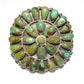 Navajo Green Turquoise Statement Cluster Ring Sz 9 Sterling