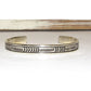 Navajo Hand Stamped Ingot Stacker Cuff Bracelet Signed