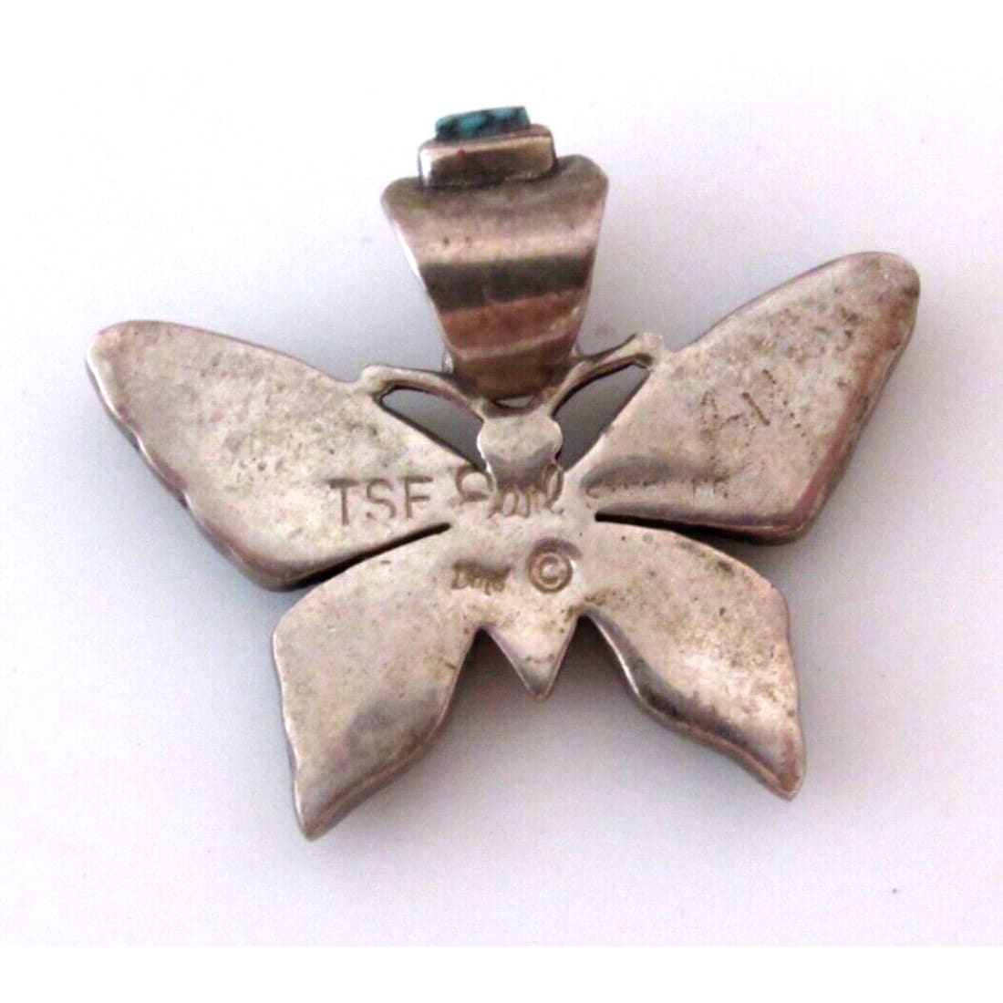 Navajo Inlay Butterfly Pendant TSF Touch of Santa Fe Earl