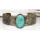 Navajo Ithaca Peak Turquoise Cuff Bracelet Sterling Silver