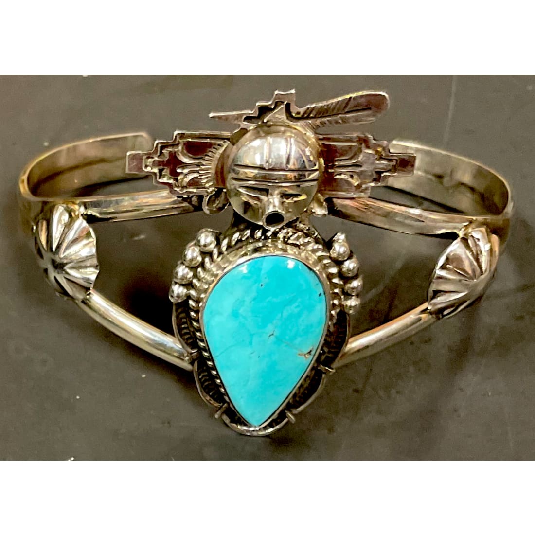 Navajo Kachina Bracelet Sleeping Beauty Turquoise Sterling