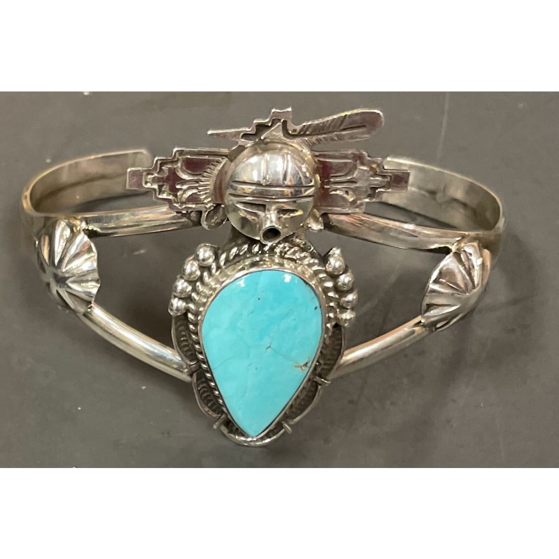 Navajo Kachina Bracelet Sleeping Beauty Turquoise Sterling