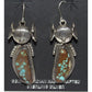Navajo Kachina Earrings Boulder Numer 8 Turquoise Sterling