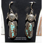 BENNIE RATION Navajo Kachina turquoise earrings handcrafted with sterling silver and unique turquoise stones