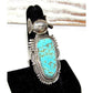 Navajo Kachina Ring Sz 7.5 Numer 8 Turquoise Sterling Bennie