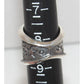 Navajo Kevin Yazzie Pueblo Cross Ring Size 8 Sand Cast Tufa