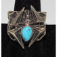 Navajo Kevin Yazzie Spider Ring Size 10 Kingman Sterling