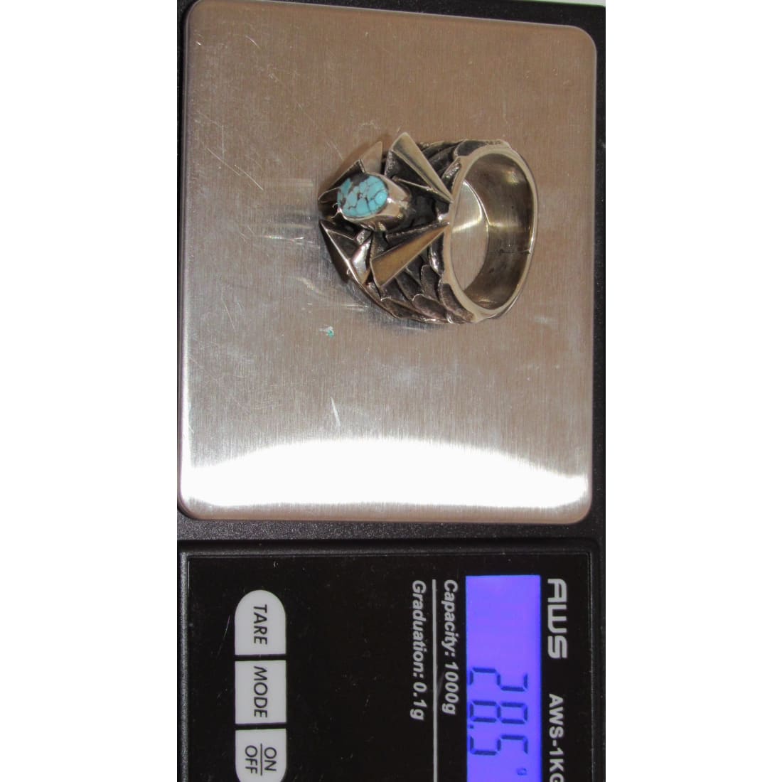 Navajo Kevin Yazzie Spider Ring Size 11 Spiderweb Kingman