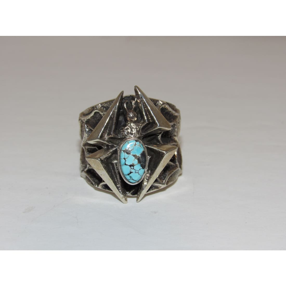 Navajo Kevin Yazzie Spider Ring Size 11 Spiderweb Kingman