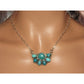 Navajo Kingman & Royston Turquoise Cluster Bar Necklace