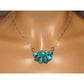 Navajo Kingman & Royston Turquoise Cluster Bar Necklace