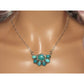 Navajo Kingman & Royston Turquoise Cluster Bar Necklace