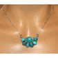 Navajo Kingman & Royston Turquoise Cluster Bar Necklace