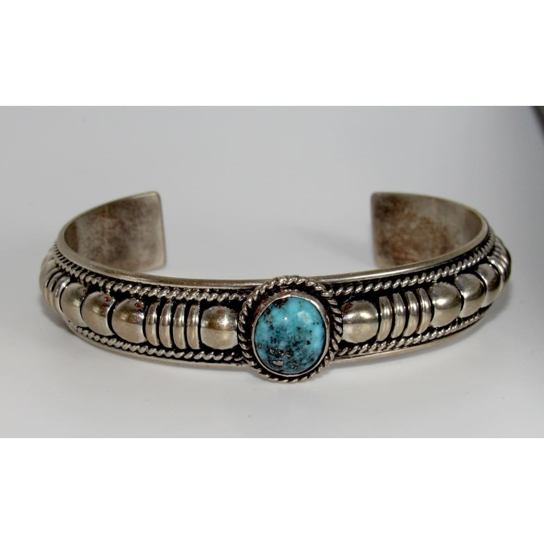 Navajo Kingman Stacker Cuff Bracelet Thomas Charley