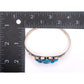 Navajo Kingman Turquoise Cluster Cuff Bracelet Sterling