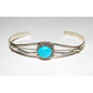 Navajo Kingman Turquoise Cuff Bracelet Sterling Silver