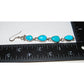 Navajo Kingman Turquoise Dangle Earrings Sterling Silver