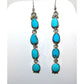 Navajo Kingman Turquoise Dangle Earrings Sterling Silver