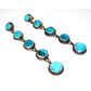 Navajo Kingman Turquoise Dangle Earrings Sterling Silver
