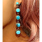 Navajo Kingman Turquoise Dangle Earrings Sterling Silver