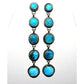 Navajo Kingman Turquoise Dangle Earrings Sterling Silver