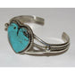 Navajo Kingman Turquoise Heart Cuff Bracelet Marcella James