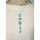Navajo Kingman Turquoise Lariat Necklace Sterling Silver K.