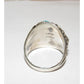 Navajo Kingman Turquoise Men Ring Size 12 Sterling Silver