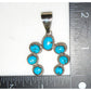 Navajo Kingman Turquoise Naja Pendant Sterling Silver