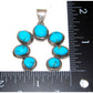 Navajo Kingman Turquoise Naja Pendant Sterling Silver