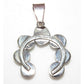 Navajo Kingman Turquoise Naja Pendant Sterling Silver
