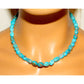 Navajo Kingman Turquoise Nugget Heishi Necklace Sterling