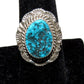 Navajo Kingman Turquoise Ring Sz 9 Sterling Silver Native