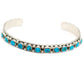 Navajo Kingman Turquoise Stacker Cuff Bracelet Sterling