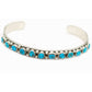 Navajo Kingman Turquoise Stacker Cuff Bracelet Sterling